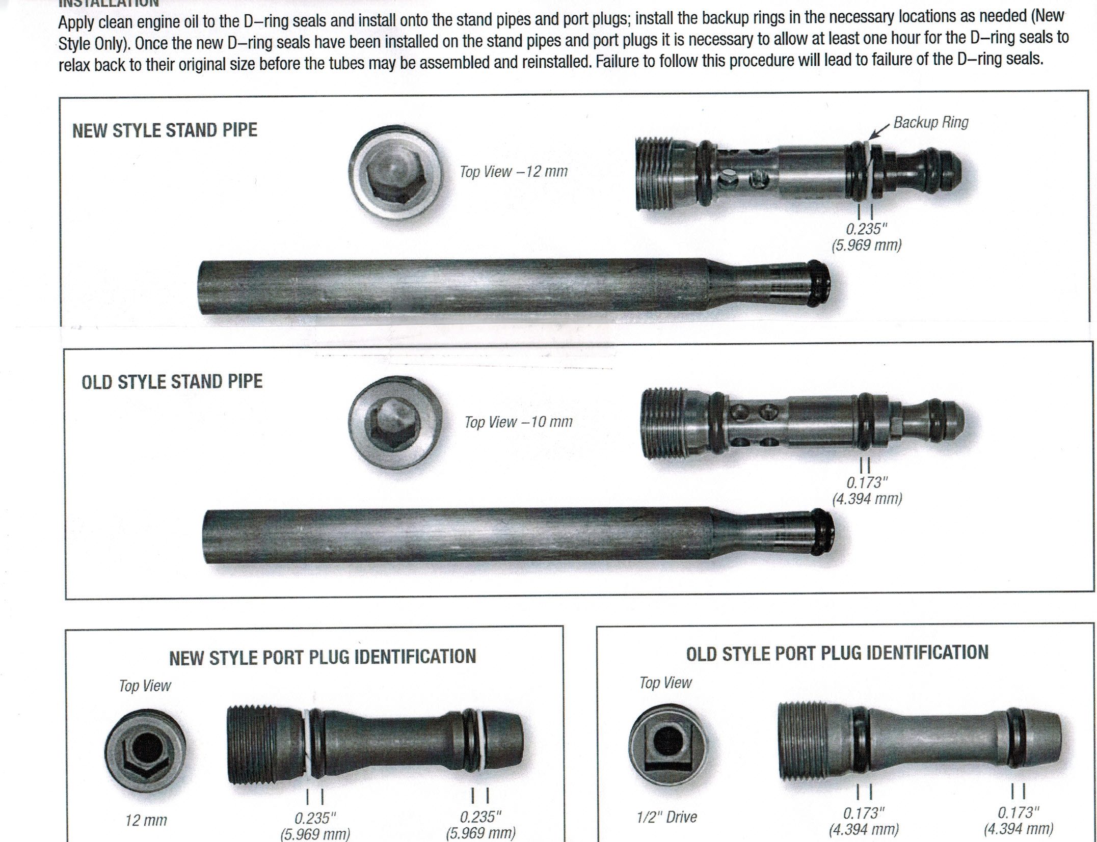 FRONT PORT PLUG WITH SEALS 6.0 FORD | Oregon Fuel Injection powerstroke secondary fuel filter stand pipe 6 0 