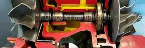 Cutaway of a turbocharger