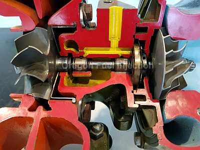 Cutaway of a turbocharger