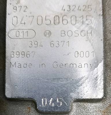 Bosch Nameplate VP44 Pump
