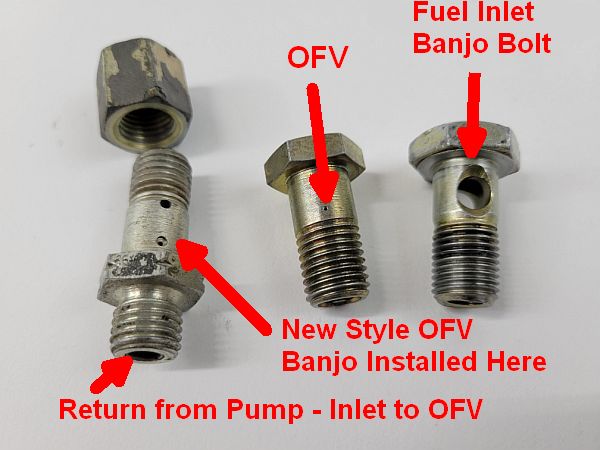 VE pump overflow (OFV) valve ID