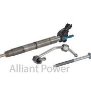 Alliant Power AP67001 injector kit with fuel line and hold down bolt. Fits 2011-2014 6.7 Powerstroke and 2011-2016 Cab & Chassis. Cylinder # 3, 4, 5 & 6