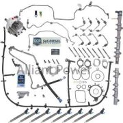 Alliant Power DCR Pump Conversion and Contamination Kit For 6.7 L Ford Powerstroke 2011 to 2014 F250 and F350 Eliminate the problematic CP4 pump after a CP4 failure or contamination due to water intrusion, DEF mis fill, or fuel quality issues, this kit is designed to ensure a full system refresh and protect your engine from long-term damage. This kit comes with NEW fuel pressure and temperature sensors and is backed by our AP two-year unlimited mileage warranty. Included in the box: 1 Fuel Pump Conversion Kit CP4 to DCR 4 Remanufactured OE Bosch Injectors Cylinders 1,2,7,8 with Hold Down Bolt and Line 4 Remanufactured OE Bosch Injectors Cylinders 3,4,5,6 with Hold Down Bolt and Line 1 New OE Bosch Fuel Rail Passenger Side BC3Z-9D280-A 1 New OE Bosch Fuel Rail Driver Side with Rail Pressure Sensor and Fuel Pressure Regulator BC3Z-9D280-B 1 Fuel Line Rail to Rails from BC3Z-9E964-A 1 Low Pressure Fuel Return Line BC3Z-9A564-B 1 Fuel Pressure Sensor 1 Temperature Sensor 1 High Pressure Fuel Pump Install Kit PN# AP0157. Part number: AP57015